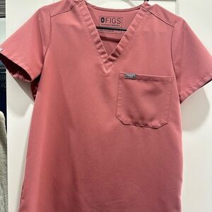 Figs Women's Catarina Scrub Top in Mauve